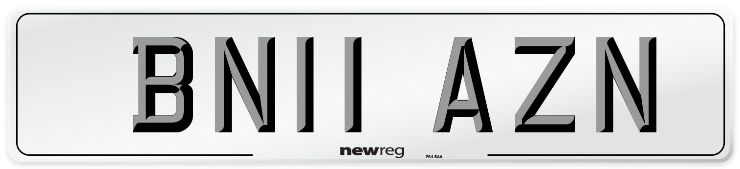 BN11 AZN Number Plate from New Reg